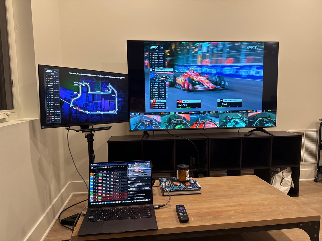 Darth's viewing setup