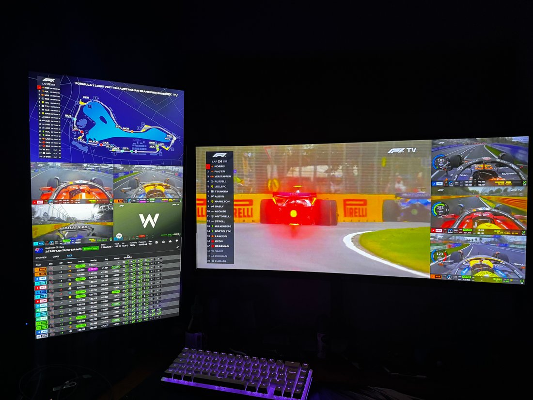 Teminite's viewing setup